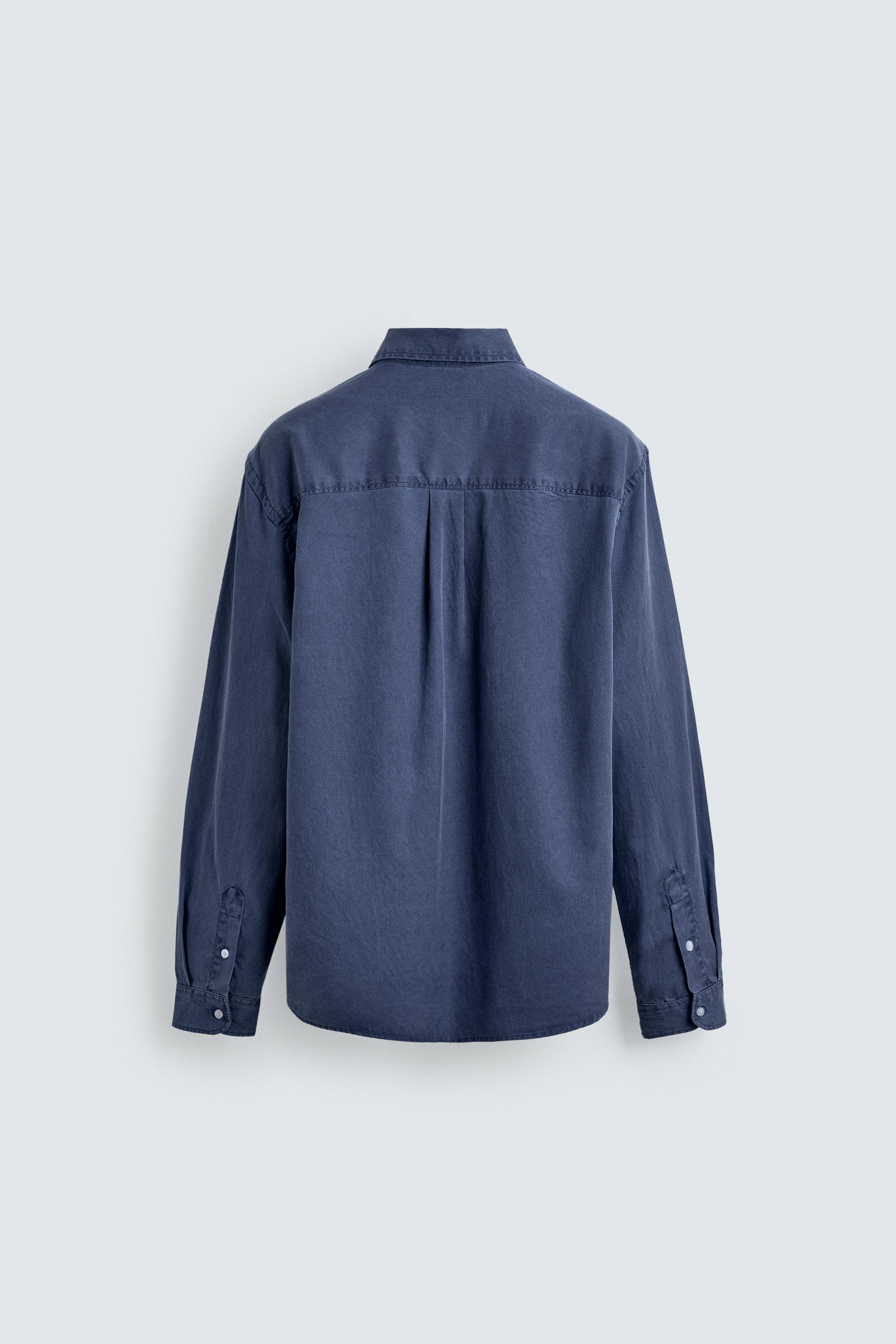 REGULAR FIT LYOCELL - COTTON SHIRT
